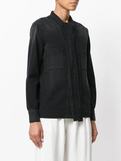 Shop Golden Goose Chicago Denim Shirt In Black