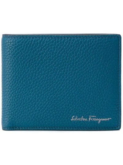 Shop Ferragamo Salvatore  Billfold Wallet - Blue