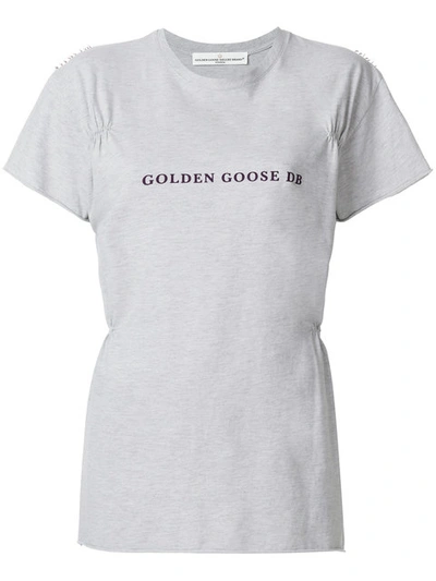 Golden Goose Ven Cotton T-shirt In Grigio Melange