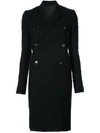 RICK OWENS fitted peacoat,RP17F7943BT12168862