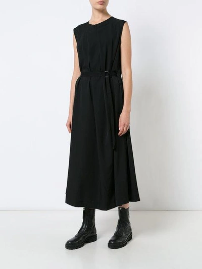 Shop Y's Flared Knitted Dress - Black