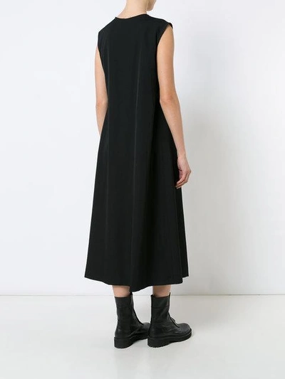 Shop Y's Flared Knitted Dress - Black