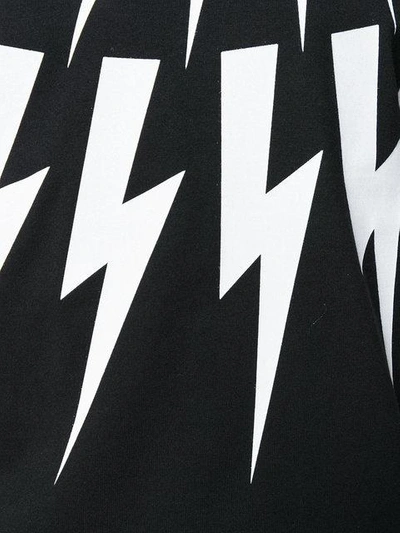 Neil Barrett Black Fairisle Thunderbolt T-shirt
