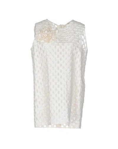 Shop Lanvin Top In Ivory