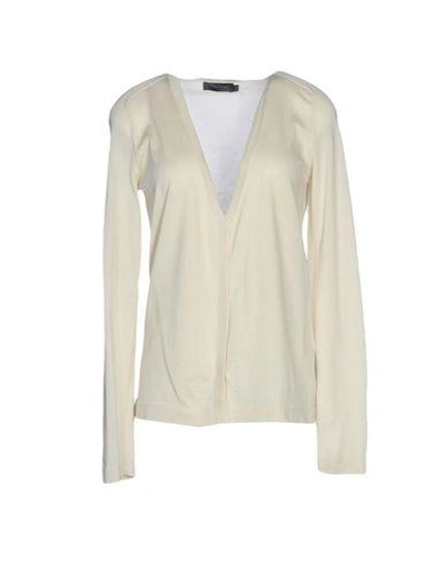 Shop Calvin Klein Collection Cardigan In Ivory