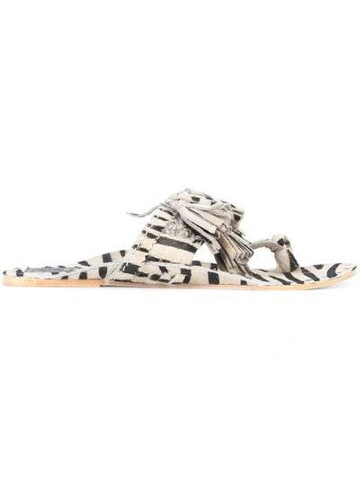 Shop Figue Zebra Scaramouche Sandals