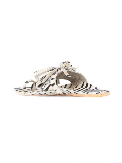 Shop Figue Zebra Scaramouche Sandals