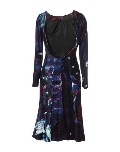 Shop Erdem Knee-length Dresses In Dark Purple