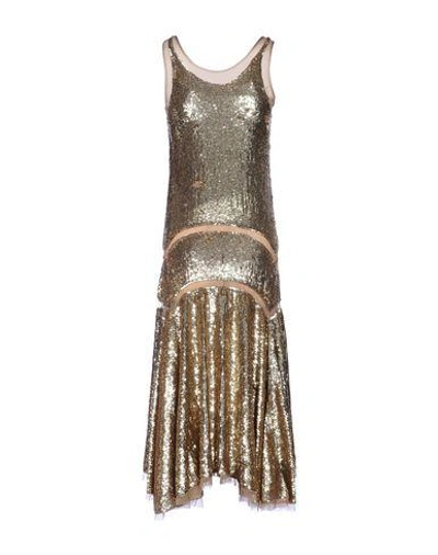Shop Michael Kors Knee-length Dress In Gold