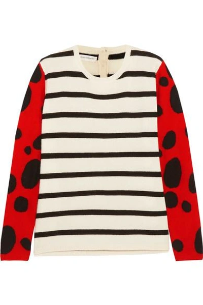 Shop Chinti & Parker Ladybird Intarsia Cashmere Sweater