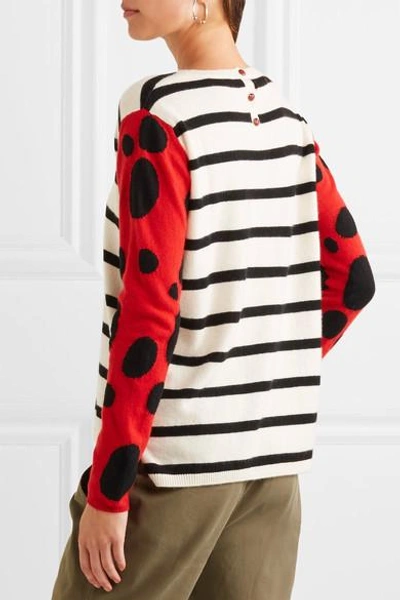 Shop Chinti & Parker Ladybird Intarsia Cashmere Sweater