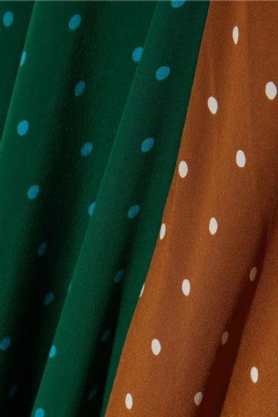 Shop Diane Von Furstenberg Cutout Polka-dot Silk Crepe De Chine Maxi Dress