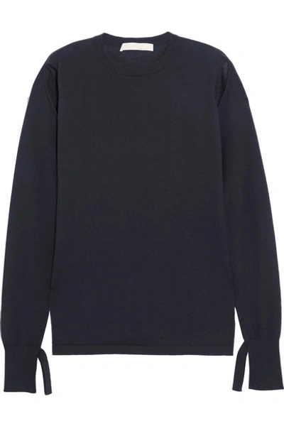 Dion Lee Cutout Cashmere Sweater In Navy