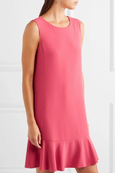 Shop Boutique Moschino Stretch-crepe Mini Dress In Fuchsia