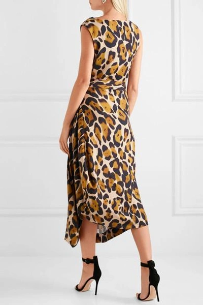 Shop Vivienne Westwood Anglomania Vasari Leopard-print Jersey Midi Dress In Leopard Print