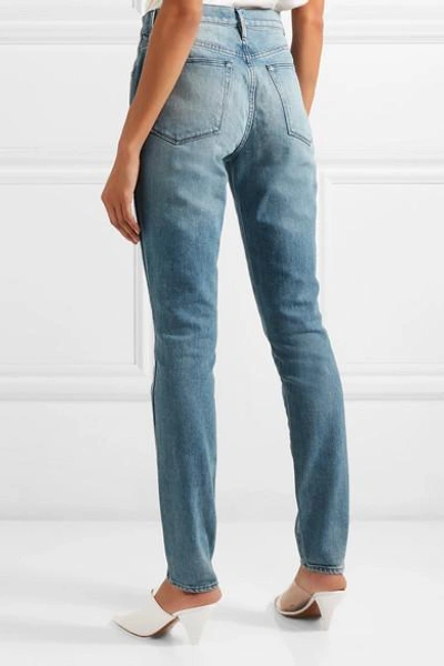 Shop 3x1 W4 Shelter Slim High-rise Slim Straight Jeans In Blue