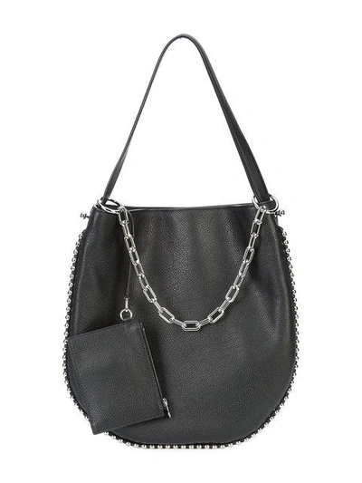 Shop Alexander Wang Roxy Hobo Shoulder Bag In Black