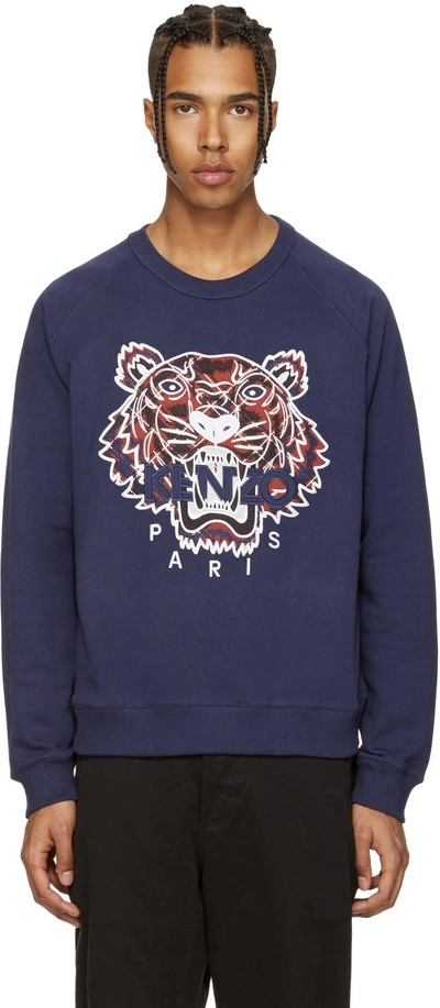 Kenzo navy online tiger sweatshirt