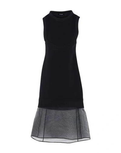 Shop Neil Barrett 3/4 Length Dresses In Black