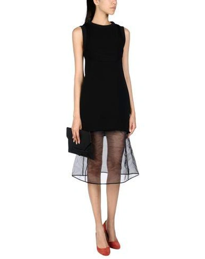 Shop Neil Barrett 3/4 Length Dresses In Black