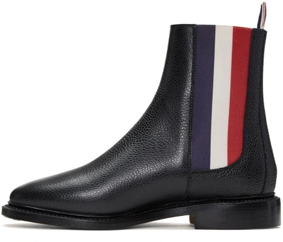 Shop Thom Browne Black & Tricolor Chelsea Boots