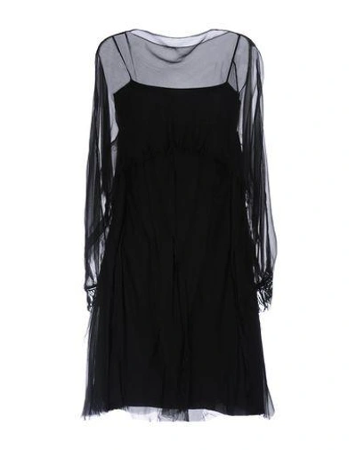 Alberta Ferretti Short Dresses In Black