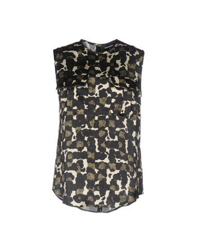 Dsquared2 Silk Top In Military Green