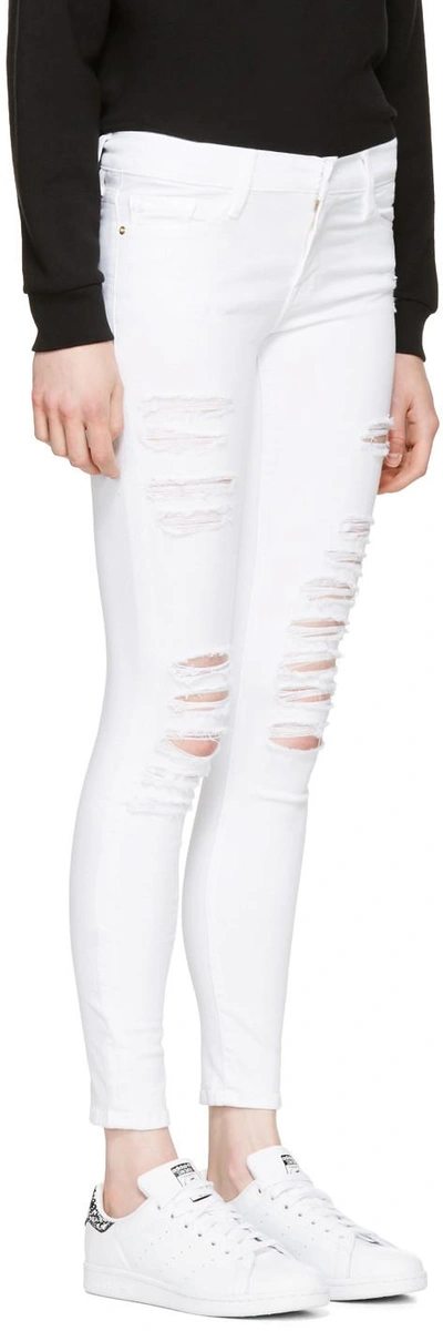 Shop Frame White Le Color Ripped Jeans