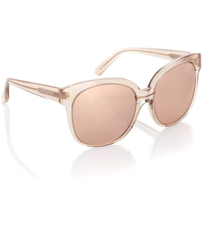 Shop Linda Farrow Oversized Square Sunglasses In Gold