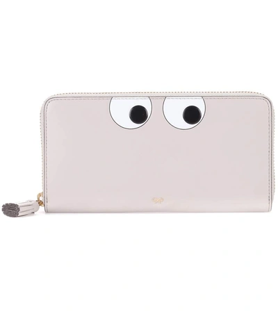 Anya Hindmarch Eye Large Leather Wallet In Steam