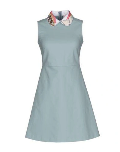 Shop Red Valentino Short Dresses In Sky Blue