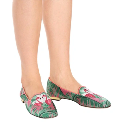 Shop Charlotte Olympia Flamingo Ballerinas