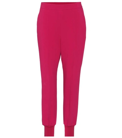 Shop Stella Mccartney Julia Crêpe Trousers In Pink