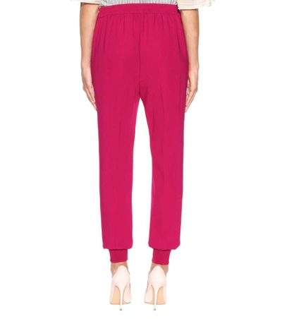 Shop Stella Mccartney Julia Crêpe Trousers In Pink