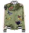 VALENTINO SILK BOMBER JACKET WITH APPLIQUÉS,P00272094