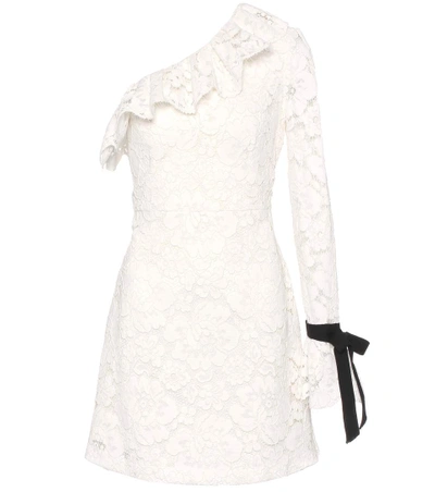 Philosophy Di Lorenzo Serafini One Shoulder Lace Mini Dress In White