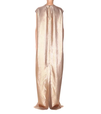 Shop Rick Owens Sleeveless Gown In Gold