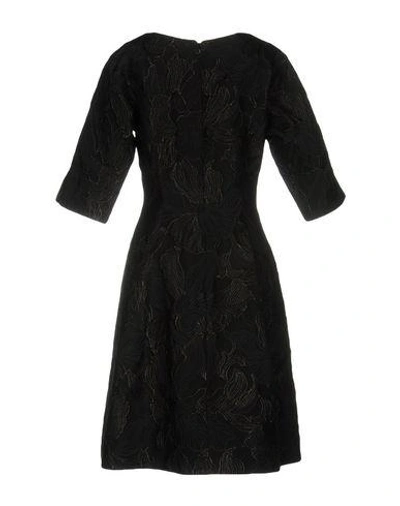 Shop Oscar De La Renta Knee-length Dress In Black