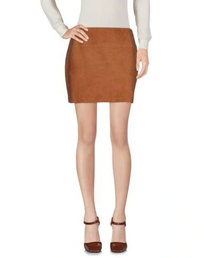 Shop Alice And Olivia Mini Skirt In Brown