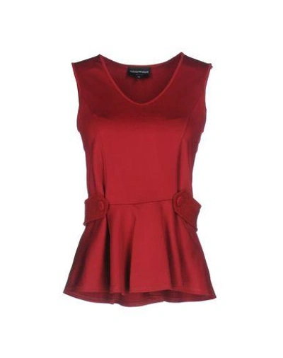 Emporio Armani Top In Brick Red