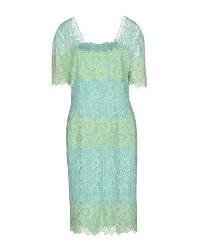 Shop Blumarine Woman Midi Dress Light Green Size 10 Polyester, Polyamide