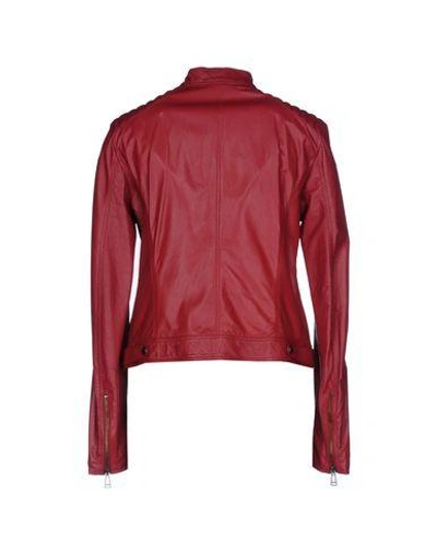 Shop Belstaff Jackets In Brick Red