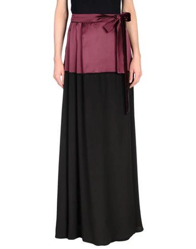 Shop Paul Smith Long Skirts In Deep Purple