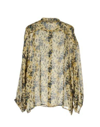 Shop Essentiel Antwerp Floral Shirts & Blouses In Beige