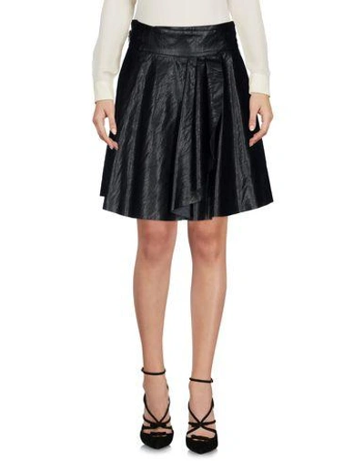 Just Cavalli Knee Length Skirt In Black