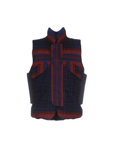 Shop Sacai Down Jacket In Blue