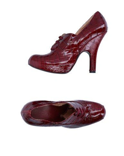 Shop Vivienne Westwood Lace-up Shoes In Maroon