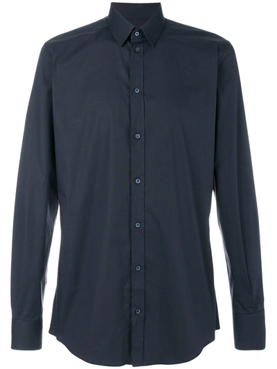 Dolce & Gabbana Blue Formal Slim Fit Cotton Shirt