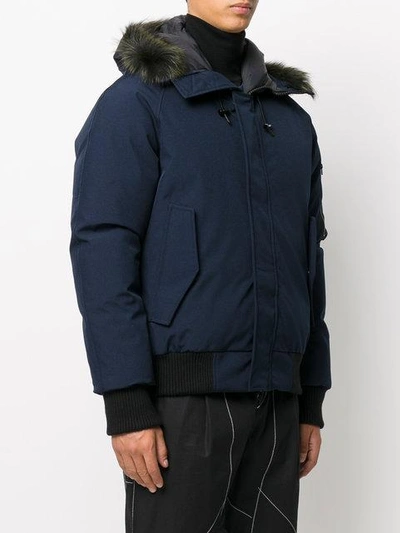 Shop Kenzo Hooded Jacket In Blue