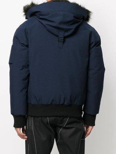 Shop Kenzo Hooded Jacket In Blue